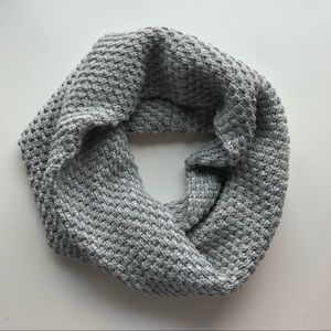 Grey and Metallic Silver Infinity Scarf